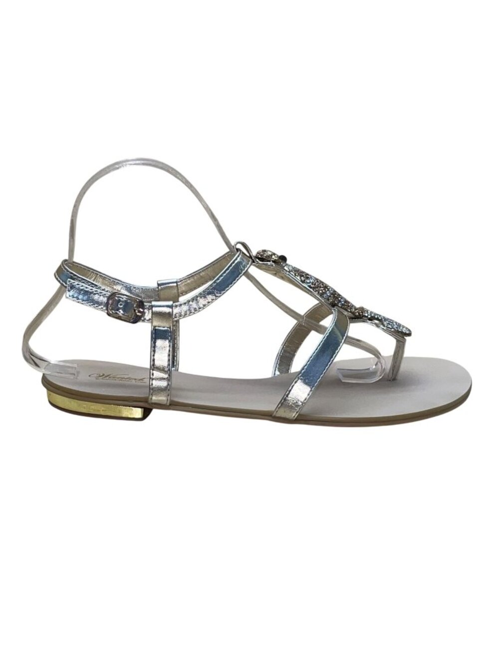 Wanted Women’s Gold Faux Leather Seahorse Embellished Cypress Sandals Size 8